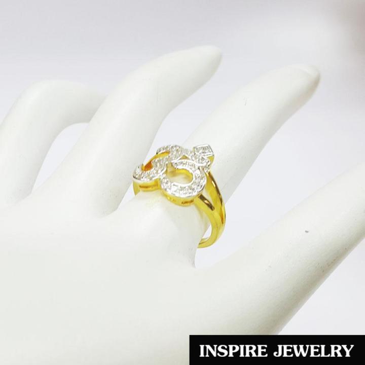 inspirejewelry-แหวนรูปโอมฝังเพชรสวิส-เพชรcz-สวยงาม-ปราณีต-งานจิวเวลลี่-เครื่องประดับมงคล-ราคาไม่รวมกล่อง