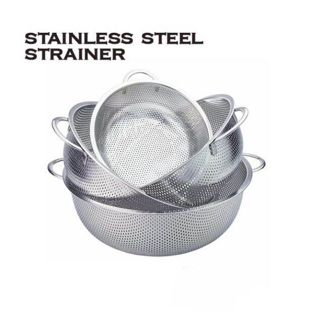 Stainless Steel Colander Strainer Sieve Fruit Food Basket | Lazada PH