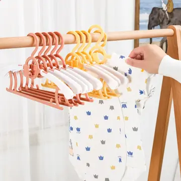 10Pcs Baby Hangers Kids Clothes Hanger Bow Hanger Children Coats Hanger  Drying Rack For Baby Kids