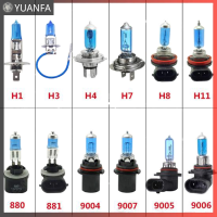 【Flash Sale】 H1 H3 H4 H7 H11 9006 9007 Xenon Gas-halogen headlight หลอดไฟสีขาว12V