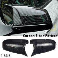 For BMW 5 6 7 Series F10 F11 F07 Gran Turismo 2010-2015 F12 F13 F01 F02 RearView Caps Side Wing Mirror Cover Black Carbon Look