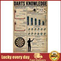 Wanghuilishop Vintage Tin Sign - Darts Knowledge-ร้านกาแฟ,บาร์,Club-Wall ตกแต่ง Art พิมพ์โปสเตอร์-Room Decor