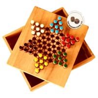 Woodentoys4u Folding Chinese Checkers / ดาว 6 พับ Size S