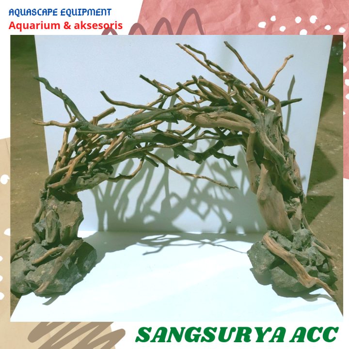 Bonsai aquascape hardscape aquarium kiri kanan Lazada Indonesia