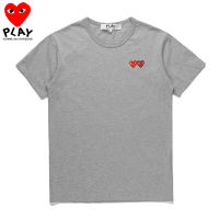 COMME Des Garcons เสื้อยืดสตรีผ้าฝ้ายบริสุทธิ์แขนสั้นสำหรับผู้ชาย,เสื้อยืดคู่รักนุ่มสบายสไตล์น่ารักใส่สบาย