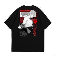 S-5XL เสื้อเบลาส์  เสื้อยืดแขนสั้นลําลอง ทรงหลวม พิมพ์ลายอนิเมะ Chainsaw Man Makima พลัสไซซ์ แฟชั่นสําหรับผู้ชาย และผู้หS-5XL