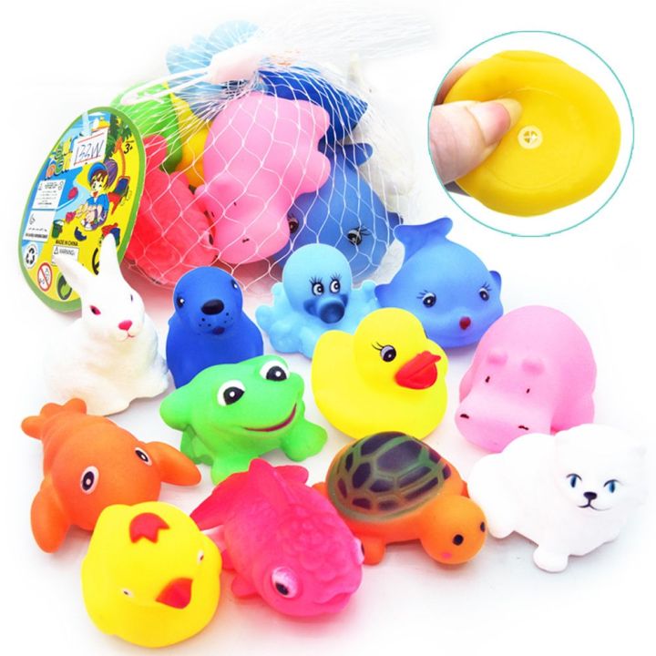 djdk-10pcs-20pcs-for-child-kid-toddler-water-fun-bathroom-swimming-gametoy-floating-toys-animal-tub-toys-fishing-net-animals-bath-toy