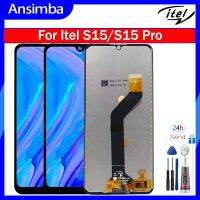 Ansimba หน้าจอเดิมสำหรับ Itel S15/S15 Pro อะไหล่ชิ้นส่วนจอสัมผัสแอลซีดีของเครื่องแปลงดิจิทัล LCD พร้อมกรอบกลางสำหรับ Itel S15 S15 Pro