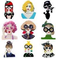 Korea Fashion Sunglasses Girl Brooches For Women Sweet Cartoon Pins Badge Designer Jewelry Accessories