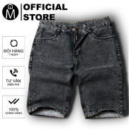 Quần short jeans nam màu xám cào xước Q110 MĐ