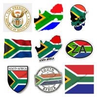 South Africa Flag Map Stamp Travel  Vinyl Sticker South Africa Country Code Emblem ZA Cape Town Decal ForTruck Car Window Bumper Nails  Screws Fastene