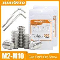 JUIDINTO Hex Socket Cup Point Set Screw Assortment Kit M2 M2.5 M3 M4 M5 M6 Stainless Steel Grub Screw Allen Headless Screw Set