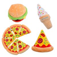 Cute Plush Dog Toys Creative Burger Funny toy Interactive Squeaky Chew Bite Toy Pet Accessories Supplies Hamburg/Ice Cream/Pizza Toys