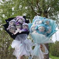 Cartoon My Melody Kuromi Cinnamoroll Kt Cat Plush Doll Toy Sanrio Bouquet Gift Box Valentines Day Christmas Graduation Gifts