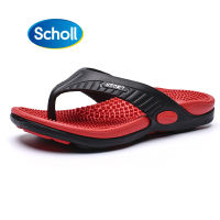 Scholl_รองเท้าแตะสำหรับนวดรองเท้าแตะสไตล์ใหม่และรองเท้าแตะสำหรับผู้ชายรองเท้าแตะเพื่อสุขภาพบ้านพื้นแบนด้านนอกสวมใส่ได้ทุกแบบ