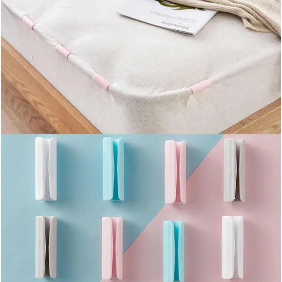 12PCS BedSheet Clips Plastic Slip-Resistant Clamp Quilt Bed