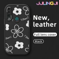 Jlingji เคสสำหรับ Huawei Y9นายก2019 P Smart Z Honor 9X เคสแฟชั่นลายดอกไม้บางดีไซน์ใหม่นุ่มหนังซิลิกาเคสโทรศัพท์เจลฝาปิดเลนส์เต็มเคสกันกระแทกเคสกันกระแทกด้วยกล้อง