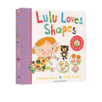 Original English picture book Lulu loves shapes elementary picture book for childrens Enlightenment cardboard flip book Lulu series cognitive cultivation of childrens good living habits