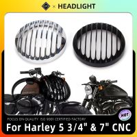 ✿♙✠ 5 3/4 7 Round Chorme Metal Led Headlight Grill Cover For Harley Sportster XL 883 Iron 1200 04-18 Custom XL Accessories 2018