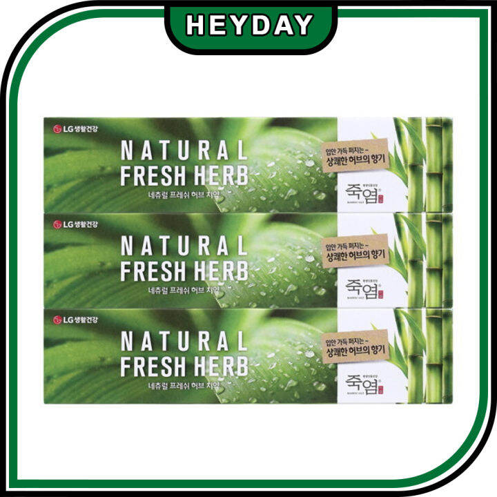 [LG Care] Bamboo Salt Natural Fresh Herb Toothpaste 160g x 3ea/Caries