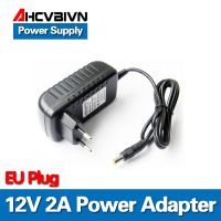 【Big-Sales】 yawowe AHCVBIVN 12V2A AC 100โวลต์-240โวลต์อะแดปเตอร์แปลง DC 12โวลต์2A 2000mA แหล่งจ่ายไฟสหภาพยุโรปเสียบ5.5มิลลิเมตร X 2.1-2.5มิลลิเมตรสำหรับ LED กล้องวงจรปิด