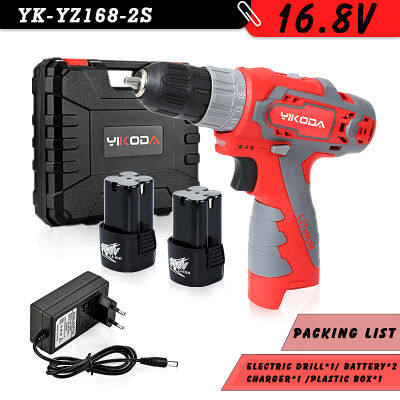 YIKODA 16.8V Electric Screwdriver Lithium Battery Cordless Drill Rechargeable Parafusadeira Furadeira Household DIY Power Tools