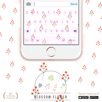 Blossom Flower Keyboard Theme⎮(E-Voucher) for Pastel Keyboard App