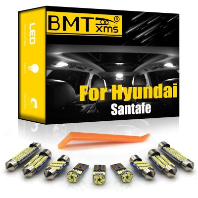 BMTxms Canbus สำหรับ Hyundai Santafe Santa Fe CM DM Ix45 2001-2020ชุดไฟเก๋ง LED ยานพาหนะชุดป้ายทะเบียนรถชุดหลอดไฟโคมไฟ