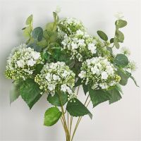 【hot】■  NEW 7 Heads Hydrangea Bouquet Wedding Decoration Mariage deco Fake Flowers Hotel fleurs artificielles