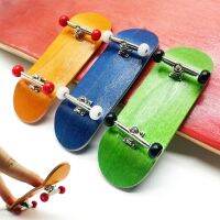 โต๊ะเมเปิ้ลสเก็ตบอร์ดนิ้ว34มม. โยกคู่มินิไม้สเก็ตบอร์ดนิ้วพักผ่อน Fingerboard แกนพลาสติกร่องราวโลหะ