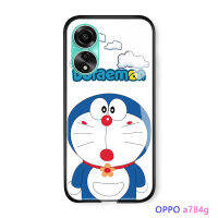 เคสโทรศัพท์มือถือสำหรับ Vivo Y27 5G OPPO A78 4G การ์ตูนสุดหรูสำหรับเด็กผู้หญิงกระจกนิรภัยมันวาวเคสมือถือลายแมวหลังเคสห่อหุ้มเคสโทรศัพท์