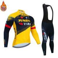 ZZOOI 2023 JUMBO Winter Cycling Set Thermal Fleece Long Sleeve Sportswear Racing Jersey Suit for Men Bib Pants Set Cycling Clothing