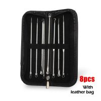 【CW】♛☢  4/5/6/7/8Pcs Blackhead Removal Pimple Acne Blemish Extractor Remover Needles Face Cleaning Leather