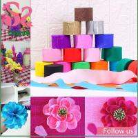 AD8T2 1 Roll ศิลปะหัตถกรรม สายรุ้ง อุปกรณ์ปาร์ตี้ Crepe Paper Streamers ตกแต่งงานแต่งงาน กระดาษ DIY Garland การถ่ายภาพฉากหลัง