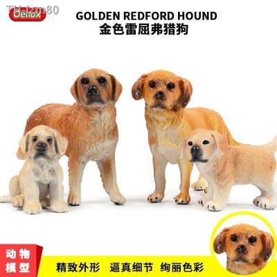 🎁 ของขวัญ เด็กจำลองสัตว์ป่าเครื่องประดับชุด Golden Retriever Lechover Hound ชุด