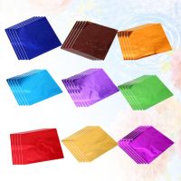 900pcs Chocolate Wrapper Aluminum Square Candy Paper Sheet DIY Sweets Lolly Packaging Colorful Paper for Home Shop 8 x 8