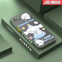 เคส JIUMOO สำหรับ Realme C2 C2S เคส A1K OPPO พร้อมเคสลายการ์ตูนมีน้ำค้างแข็งโปร่งใสกระต่ายลอเรลเคสขอบด้านข้างซิลิโคนรูปสี่เหลี่ยมเคสป้องกันกล้องดีไซน์ใหม่เคสมือถือกันกระแทก