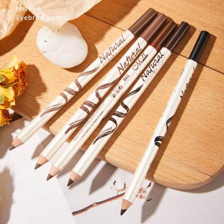 FGJHD Professional 5 Colors Eyebrow Brush Female Wooden Women Cosmetics