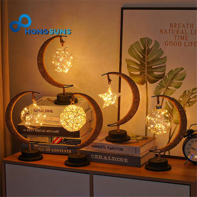 2022 Ramadan Decoration Led Night Lights Christmas Decoration Atmosphere Table Lamp Garland Fairy String Light Home Bedroom Gift