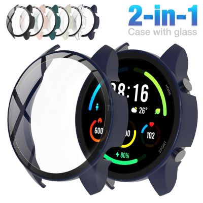 Case for Xiaomi Mi Watch Color Sport Full Coverage Bumper PC Hard Case Cover With High-quality Tempered Glass Screen Protector Nails  Screws Fasteners