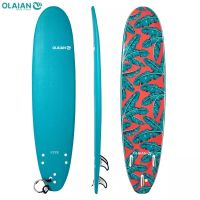 กระดานโต้คลื่น OLAIAN ขนาด 235 ซม พร้อมสายโยง และ ครีบ 3 อัน SURFBOARD OLAIAN 235 CM With A Leash And Three Fins