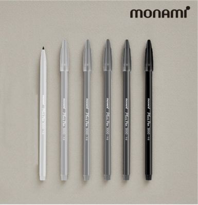 New Arrival Monami Plus Pen 3000 Water-Resistant Fiber Pen Grey Series Water-Resistant Light-Resistant