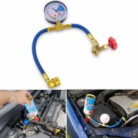 {7ho car tools} ชุดเติมเครื่องปรับอากาศรถยนต์ Freon R134a อุปกรณ์เติมเครื่องปรับอากาศรถยนต์เครื่องมือชุดเครื่องวัดความดันสารทำความเย็น