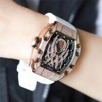 NianMiao HANBORO Halloween Spider Automatic Mechanical Watch WR Tonneau Pointer Analog Luxury Rhinestone Womens Watch HBR922.2