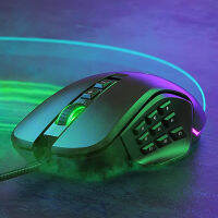 Seenda Gaming Mouse RGB Backlit เมาส์แบบมีสาย10000 DPI มาโครที่ปรับแต่งได้ Mouses Ernogomic Mice สำหรับ Gamer