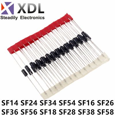 【LZ】✷  50pcs SF14 SF24 SF34 SF54 SF16 SF26 SF36 SF56 SF18 SF28 SF38 SF58 DIP super fast recovery diode 400/600V 1A2A3A5A