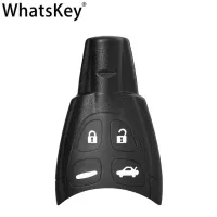 Whatskey ซองใส่กุญแจรถอะไหล่สำรองไร้กุญแจสำหรับ Saab 93 95 9-3 9-5 2003-2007ปุ่มนุ่มกุญแจรีโมตเคสใบมีดขนาดเล็ก