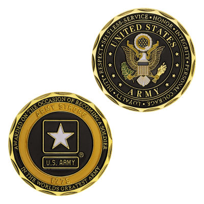 กองทัพสหรัฐอเมริกา 1775 กองทัพที่ยิ่งใหญ่ที่สุดในโลก 1 ชิ้นทหารเหรียญท้าทายเหรียญชุบทองเหรียญที่ระลึก-kdddd