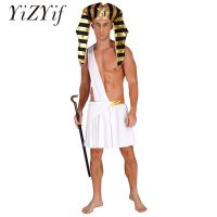 Man Ancient Egypt Pharaoh Costume Ancient Greek God Gladiator Role Play Outfits Halloween Party Fantasia Cosplay Fancy Dress Up