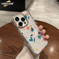 KISSCASE เคสกล่องและถุงกระดาษสำหรับใส่ของขวัญสดใสขนาดเล็กดอกไม้ใสสำหรับ iPhone 15 Pro Max เคสสำหรับเด็กผู้หญิงลายดอกไม้แบบเรียบง่ายเลนส์กรอบกล้องโลหะมีรูขนาดใหญ่14รู12ป้องกันการตก11เคสโทรศัพท์13สำหรับ Apple15